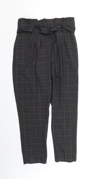 New Look Womens Brown Check  Trousers  Size 10 L25 in