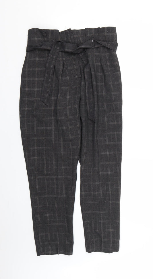 New Look Womens Brown Check  Trousers  Size 10 L25 in