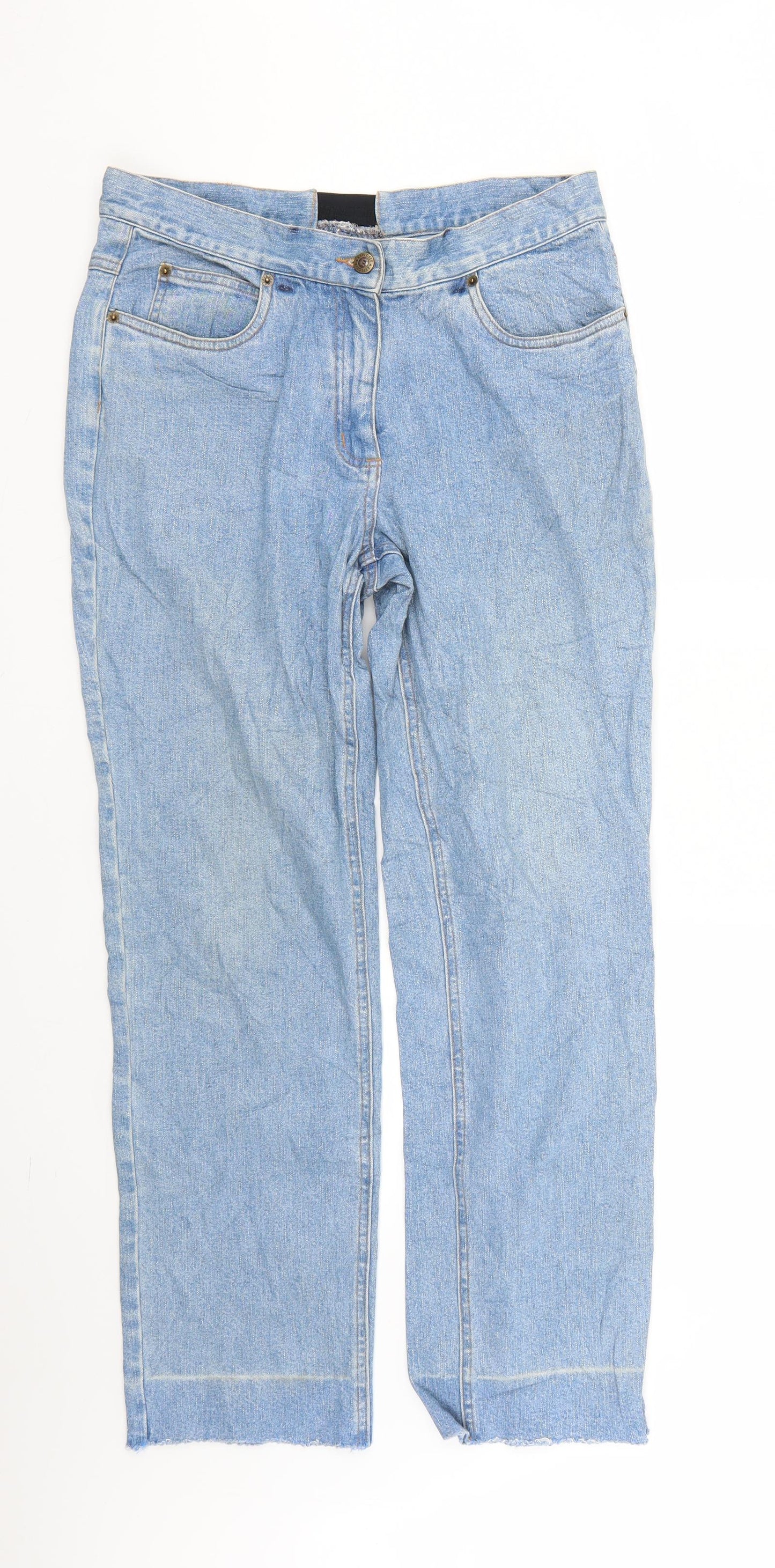 Mens UK Size  Preworn Regular Fit Straight Blue Jeans