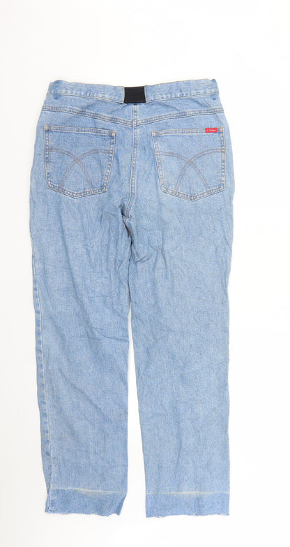 Mens UK Size  Preworn Regular Fit Straight Blue Jeans