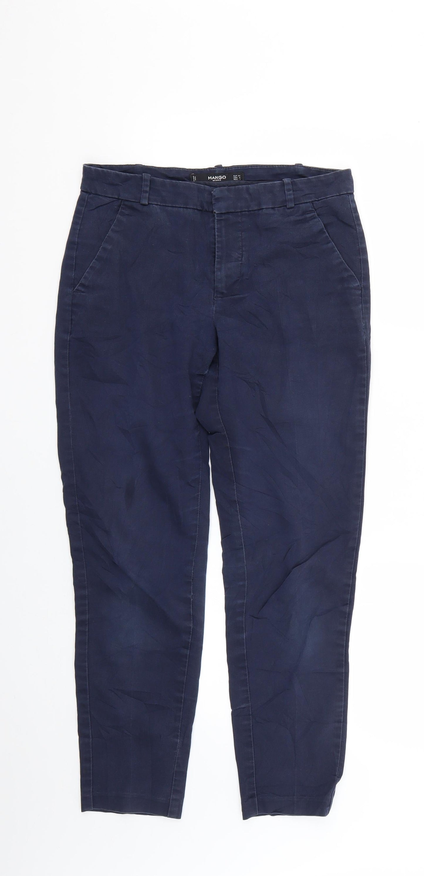 Mango Womens Blue   Trousers  Size 6 L25 in