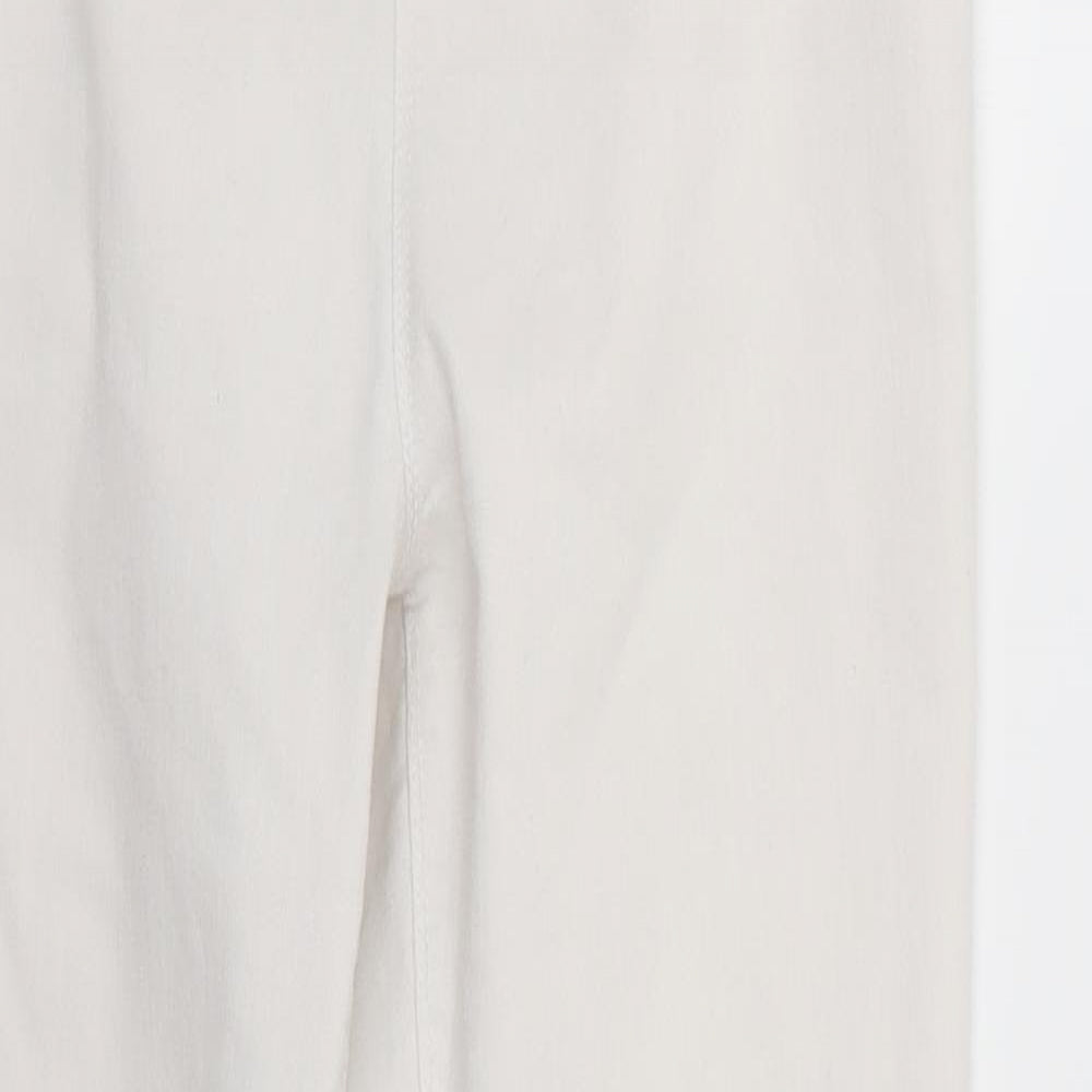 Womens UK Size 12 Denim Regular Fit Skinny White Jeans