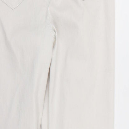 Womens UK Size 12 Denim Regular Fit Skinny White Jeans