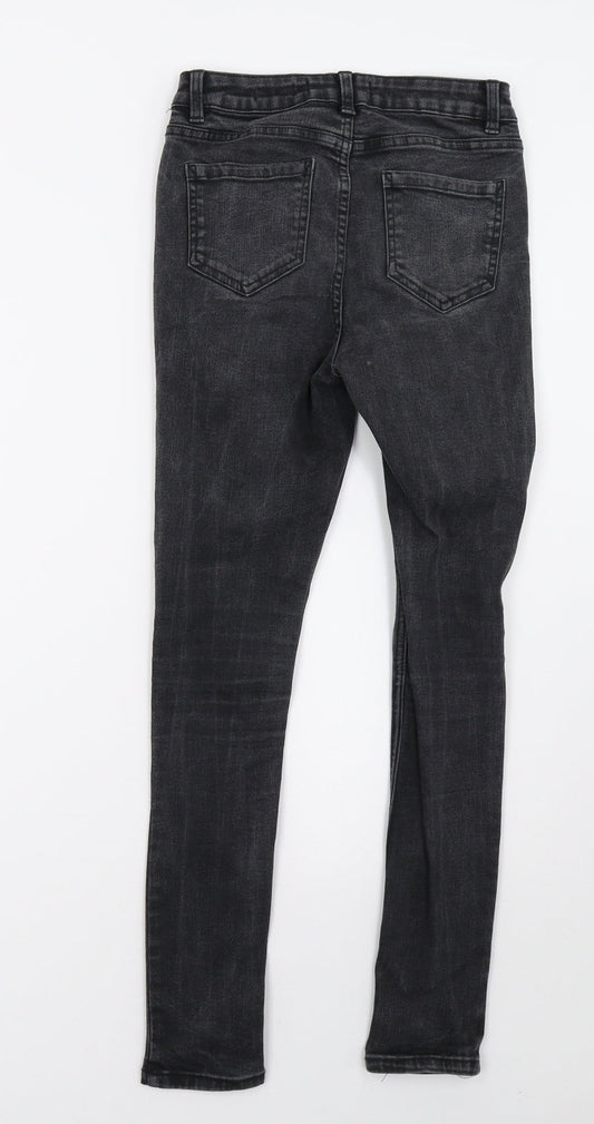 New Look Girls Grey  Damask Skinny Jeans Size 12 Years