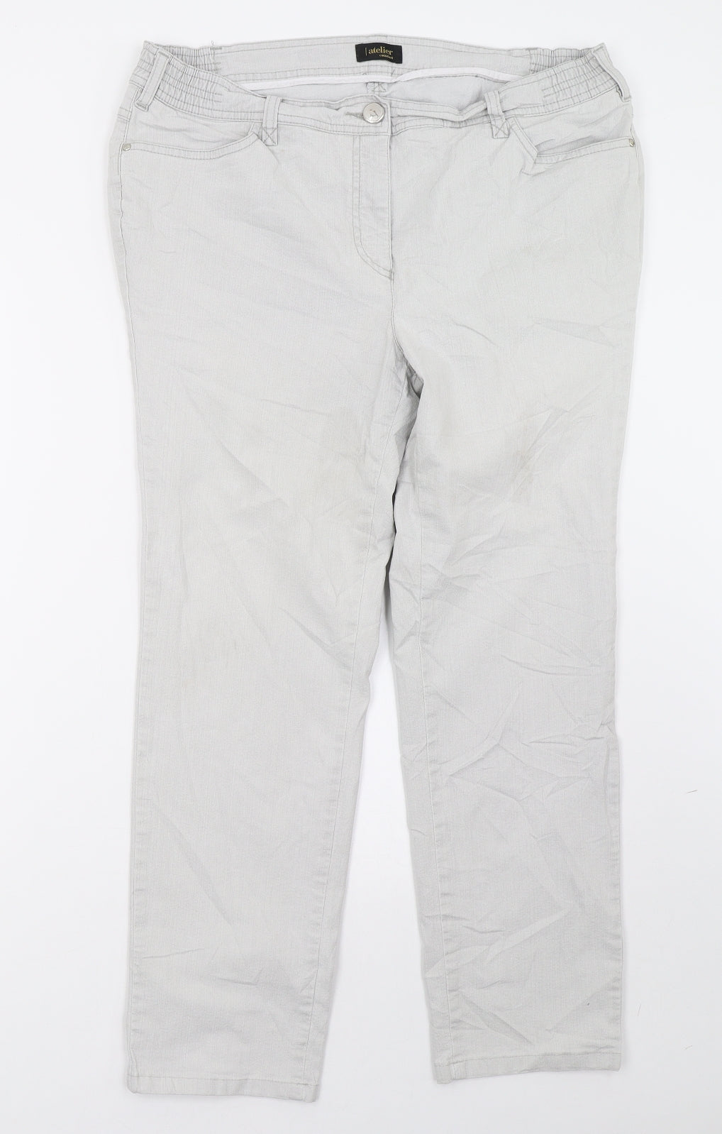 Atelier Womens Grey   Straight Jeans Size 38 L29 in
