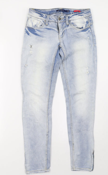 Womens UK Size 26 RESERVED Regular Fit Straight Blue Jeans
