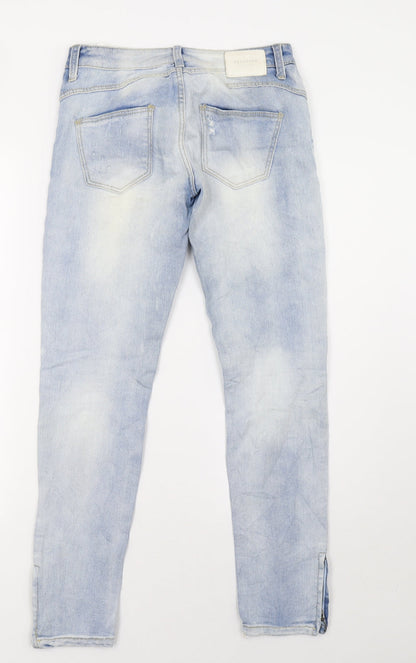 Womens UK Size 26 RESERVED Regular Fit Straight Blue Jeans