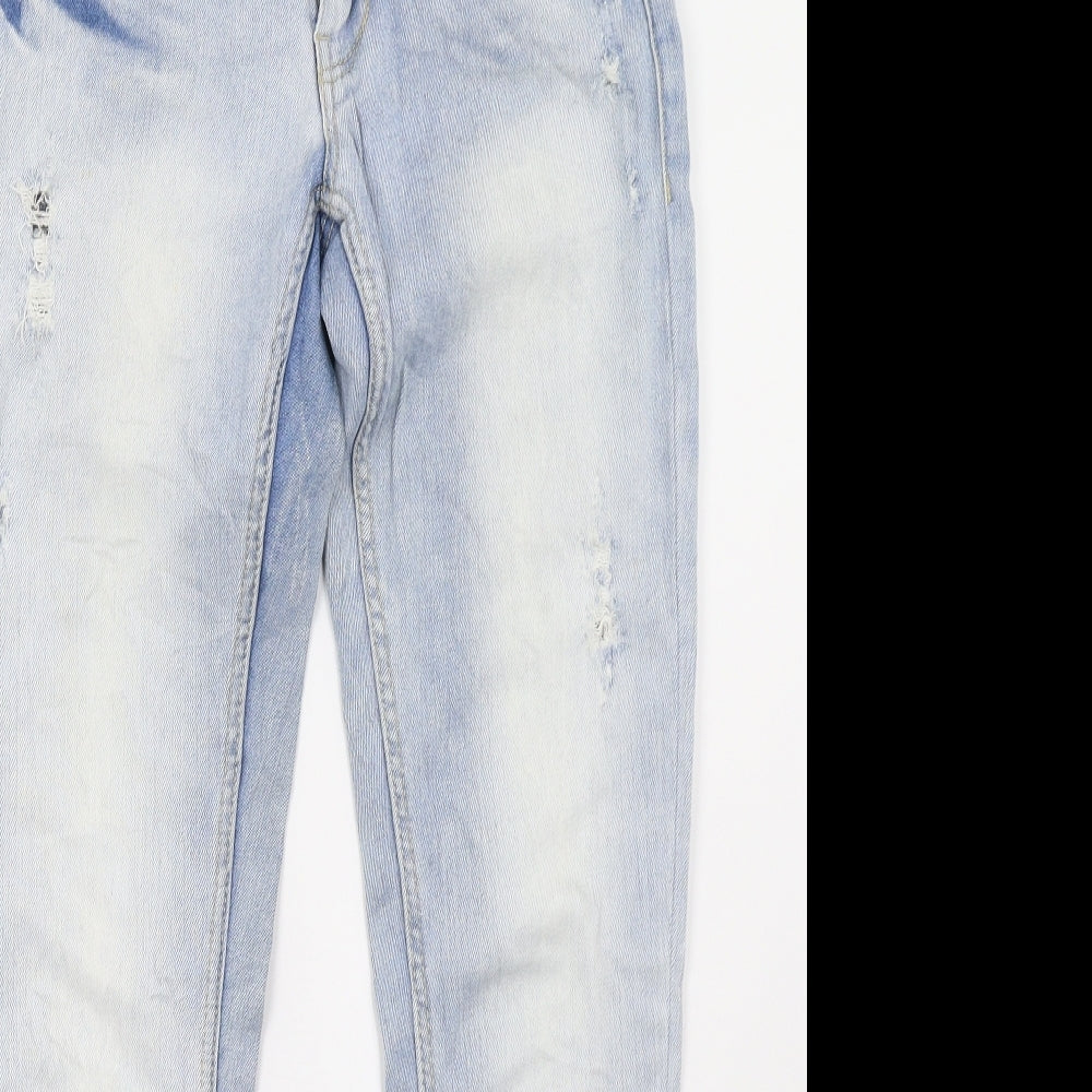 Womens UK Size 26 RESERVED Regular Fit Straight Blue Jeans