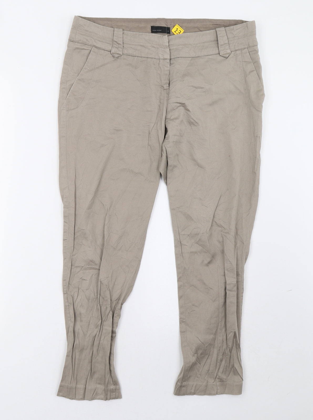 Womens UK Size 12 VERO MODA Regular Fit  Beige Trousers