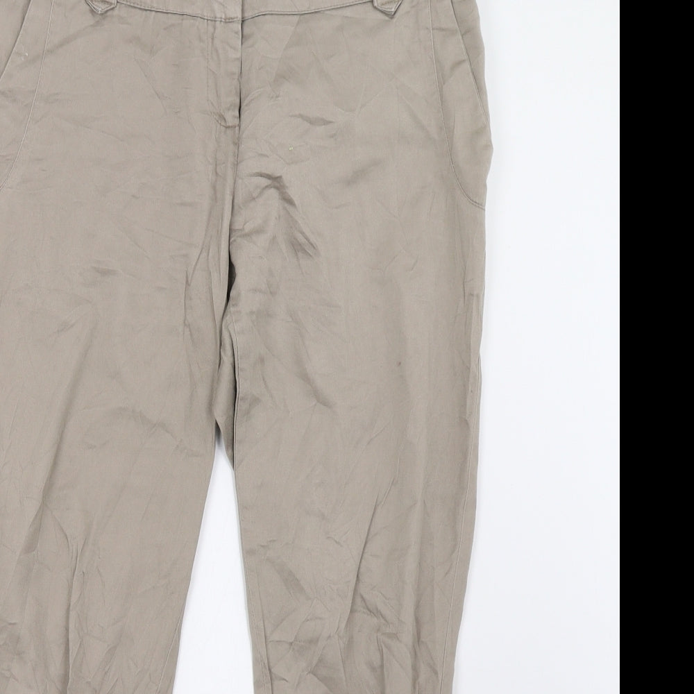 Womens UK Size 12 VERO MODA Regular Fit  Beige Trousers