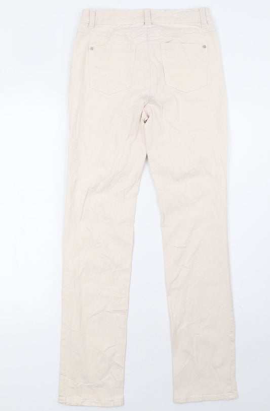 Gerry Weber Womens Pink  Denim Straight Jeans Size 12 L32 in