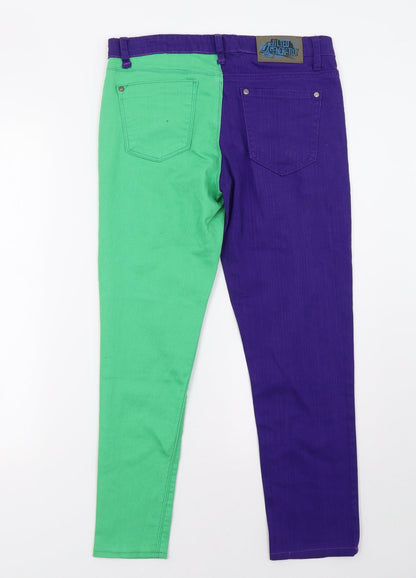 Dorothy Perkins Womens Purple  Denim Straight Jeans Size 10 L27 in