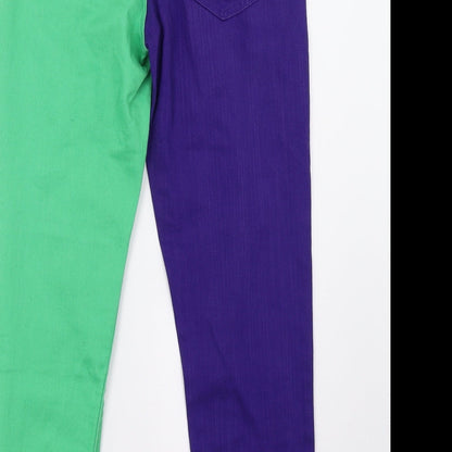 Dorothy Perkins Womens Purple  Denim Straight Jeans Size 10 L27 in
