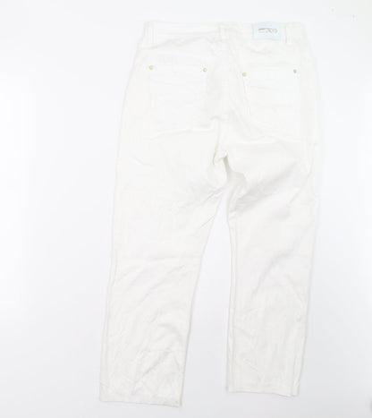 Womens UK Size 32 miss cherry Regular Fit  White Trousers