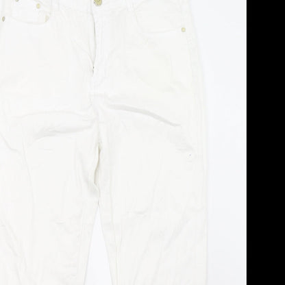 Womens UK Size 32 miss cherry Regular Fit  White Trousers