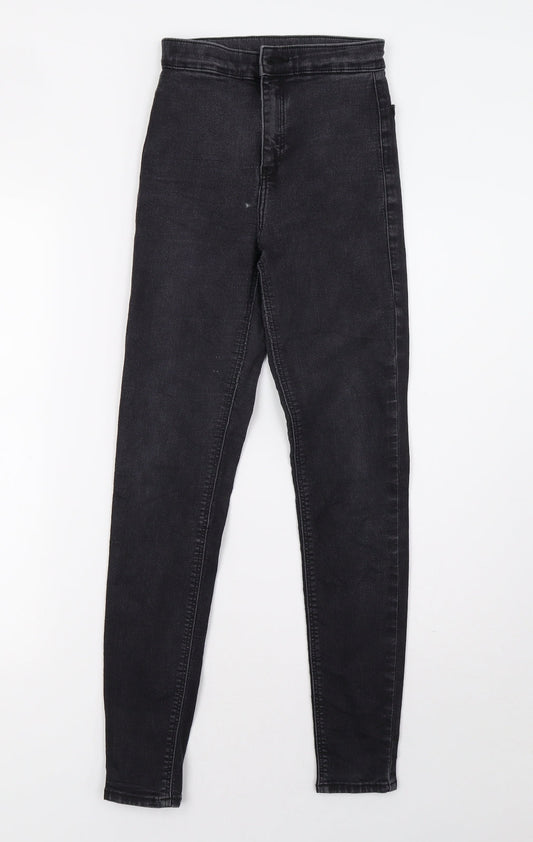 Topshop Womens Grey  Denim Skinny Jeans Size 26 L32 in