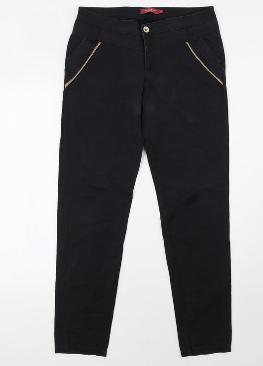 Womens UK Size L freesia Regular Fit  Black Trousers