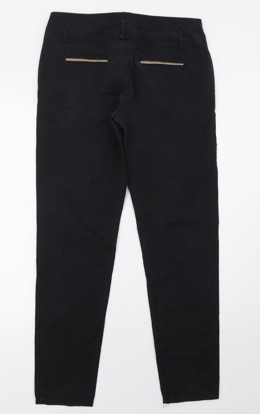 Womens UK Size L freesia Regular Fit  Black Trousers