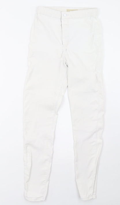 Topshop Womens White  Denim Skinny Jeans Size 26 L32 in
