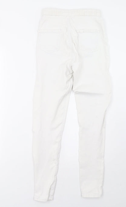 Topshop Womens White  Denim Skinny Jeans Size 26 L32 in