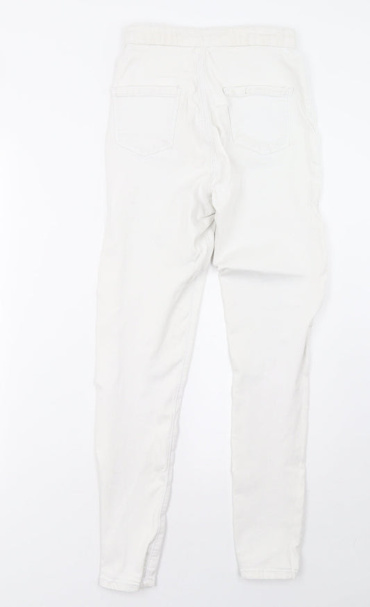 Topshop Womens White  Denim Skinny Jeans Size 26 L32 in