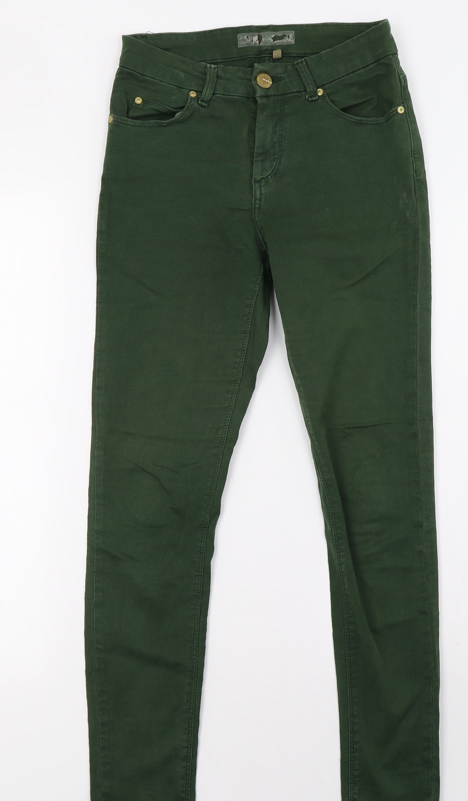 Moto Womens Green   Skinny Jeans Size 26 L32 in