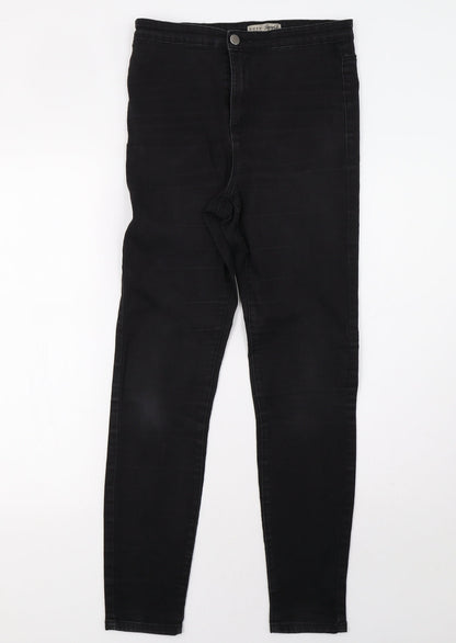 Primark Womens Black  Denim Skinny Jeans Size 12 L31 in