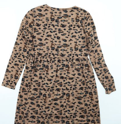 Pep&co Womens Brown Animal Print  A-Line  Size 10