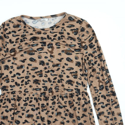 Pep&co Womens Brown Animal Print  A-Line  Size 10