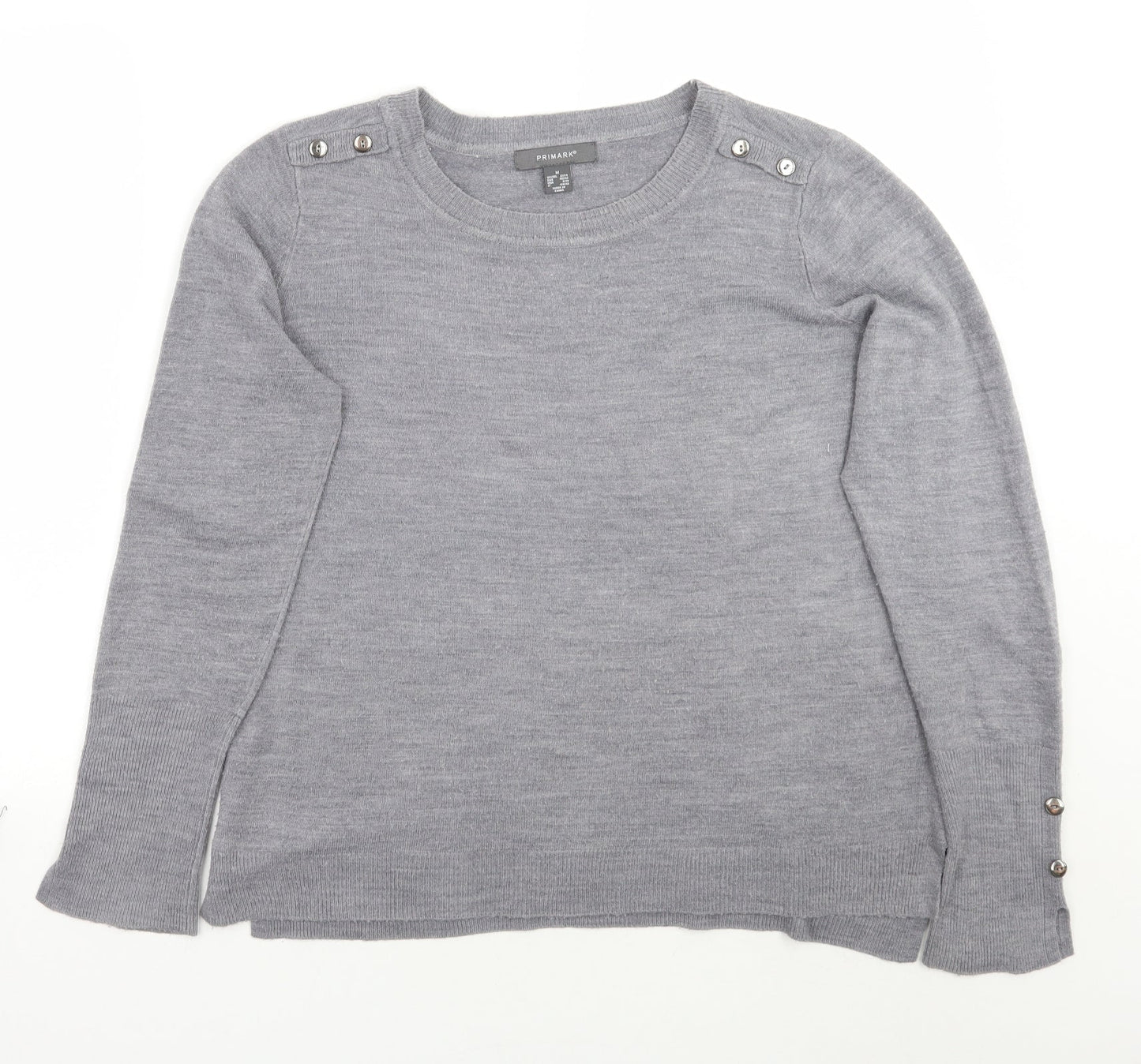 Primark Womens Grey   Pullover Jumper Size M