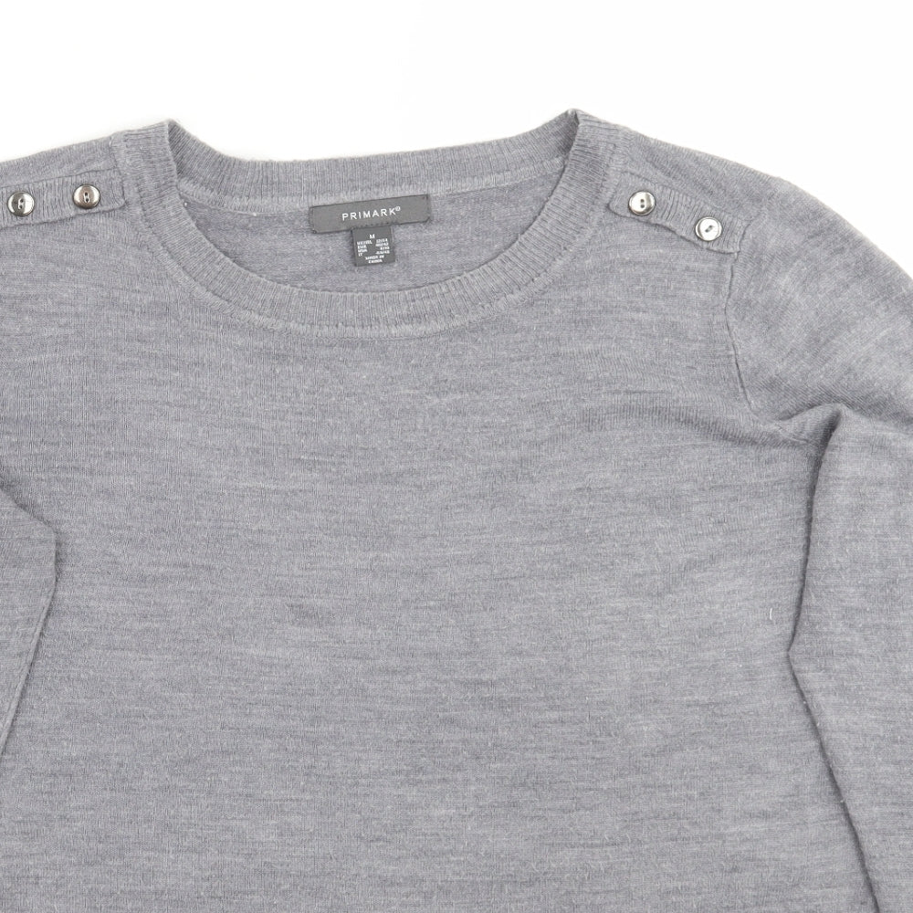 Primark Womens Grey   Pullover Jumper Size M
