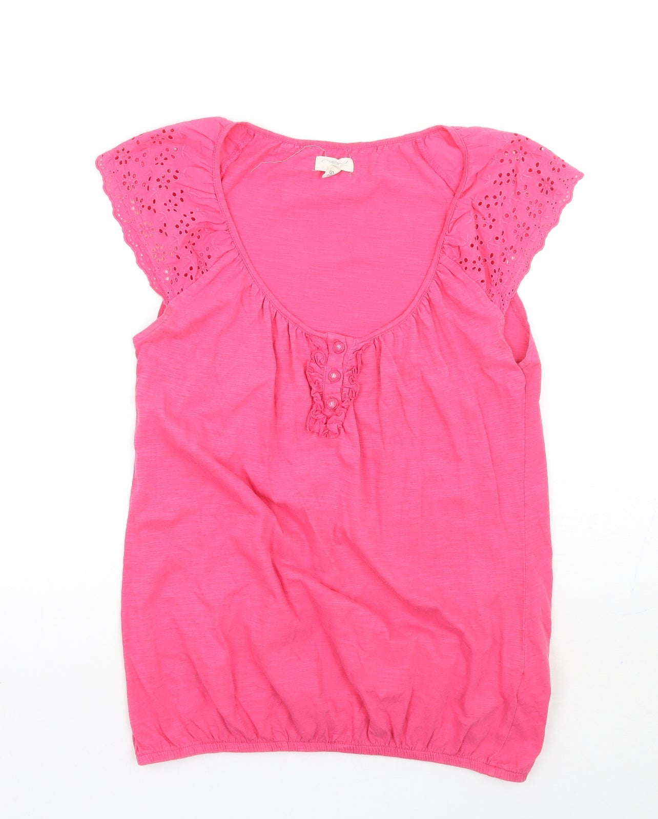 Womens UK Size 8 Newlook Pink Basic T-Shirt