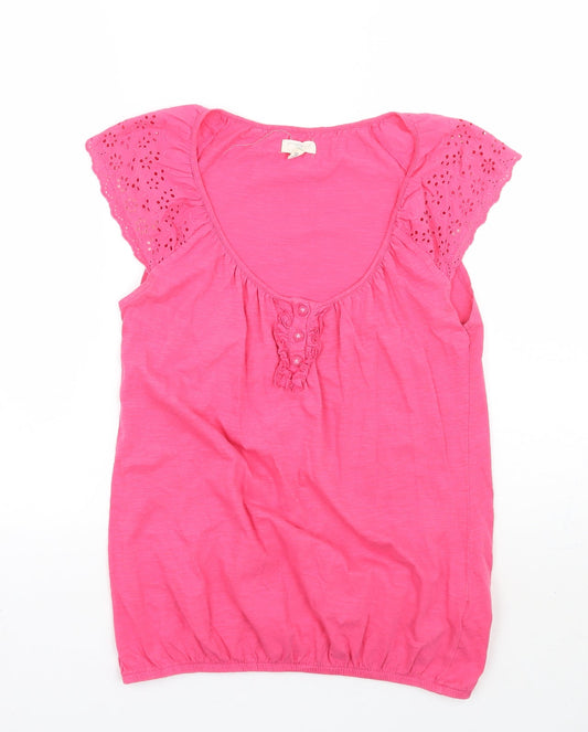 Womens UK Size 8 Newlook Pink Basic T-Shirt