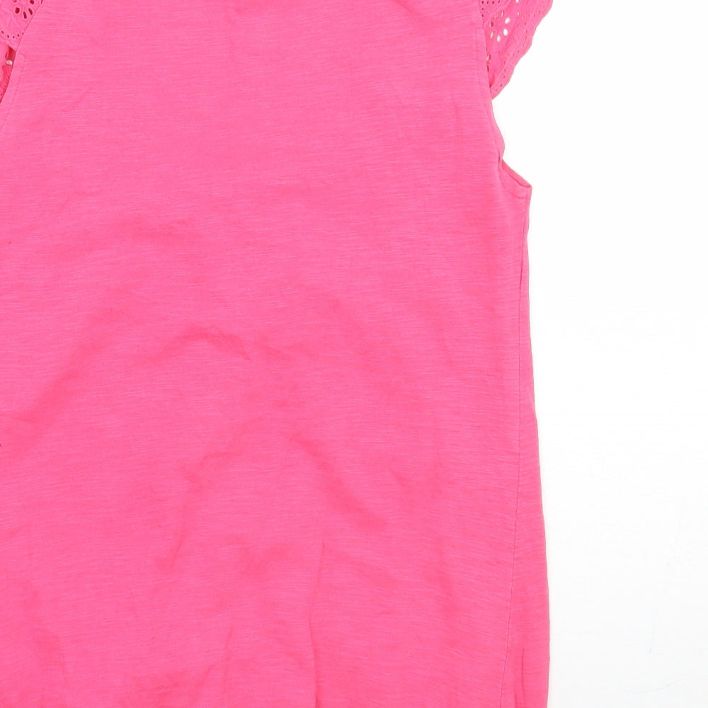 Womens UK Size 8 Newlook Pink Basic T-Shirt