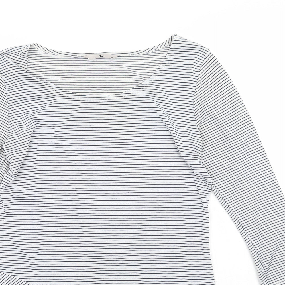 Womens UK Size 8 TU White Basic T-Shirt