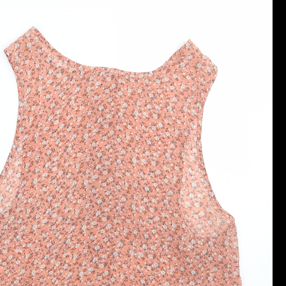 Womens UK Size 12 Newlook Pink Basic Blouse