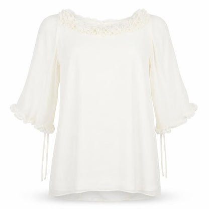 A wear Womens White   Basic Blouse Size 10
