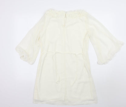 A wear Womens White   Basic Blouse Size 10