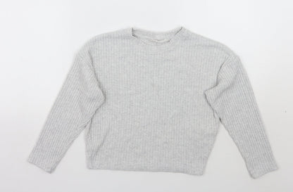 H&M Girls Grey   Pullover Jumper Size 13 Years