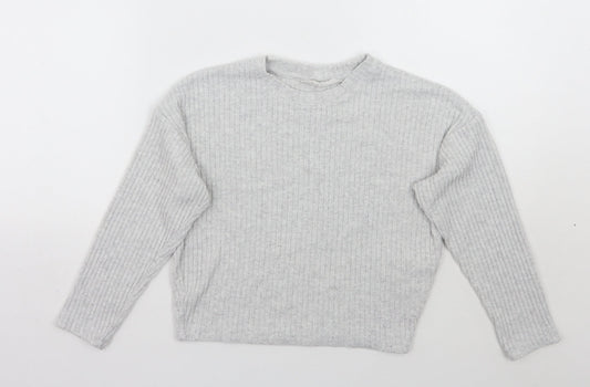 H&M Girls Grey   Pullover Jumper Size 13 Years
