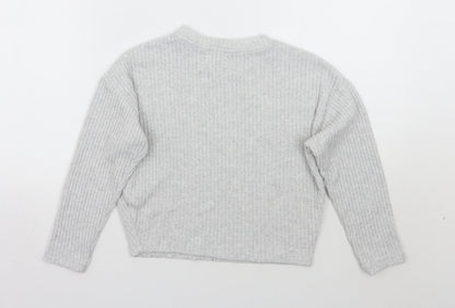 H&M Girls Grey   Pullover Jumper Size 13 Years