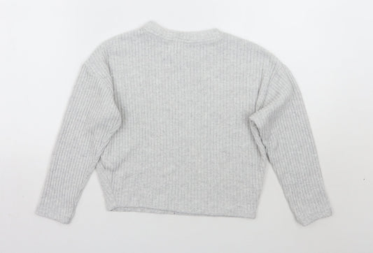 H&M Girls Grey   Pullover Jumper Size 13 Years