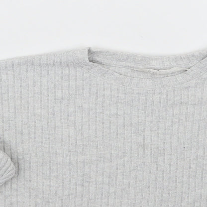 H&M Girls Grey   Pullover Jumper Size 13 Years