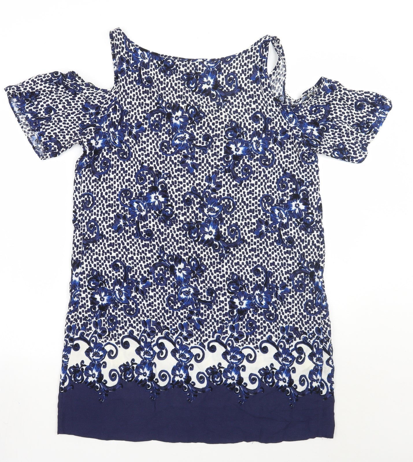 Papaya Womens Blue Floral  A-Line  Size 12