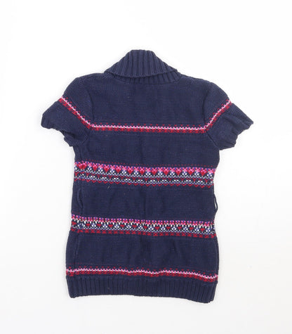 Matalan Girls Purple Fair Isle  Cardigan Jumper Size 18-24 Months