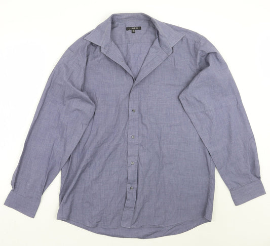 George Mens Blue    Button-Up Size 15.5