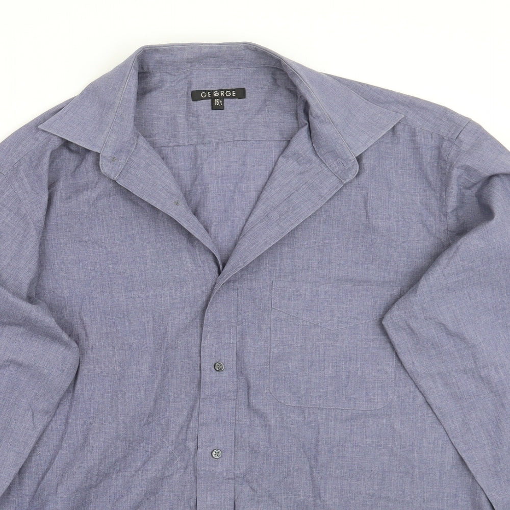George Mens Blue    Button-Up Size 15.5