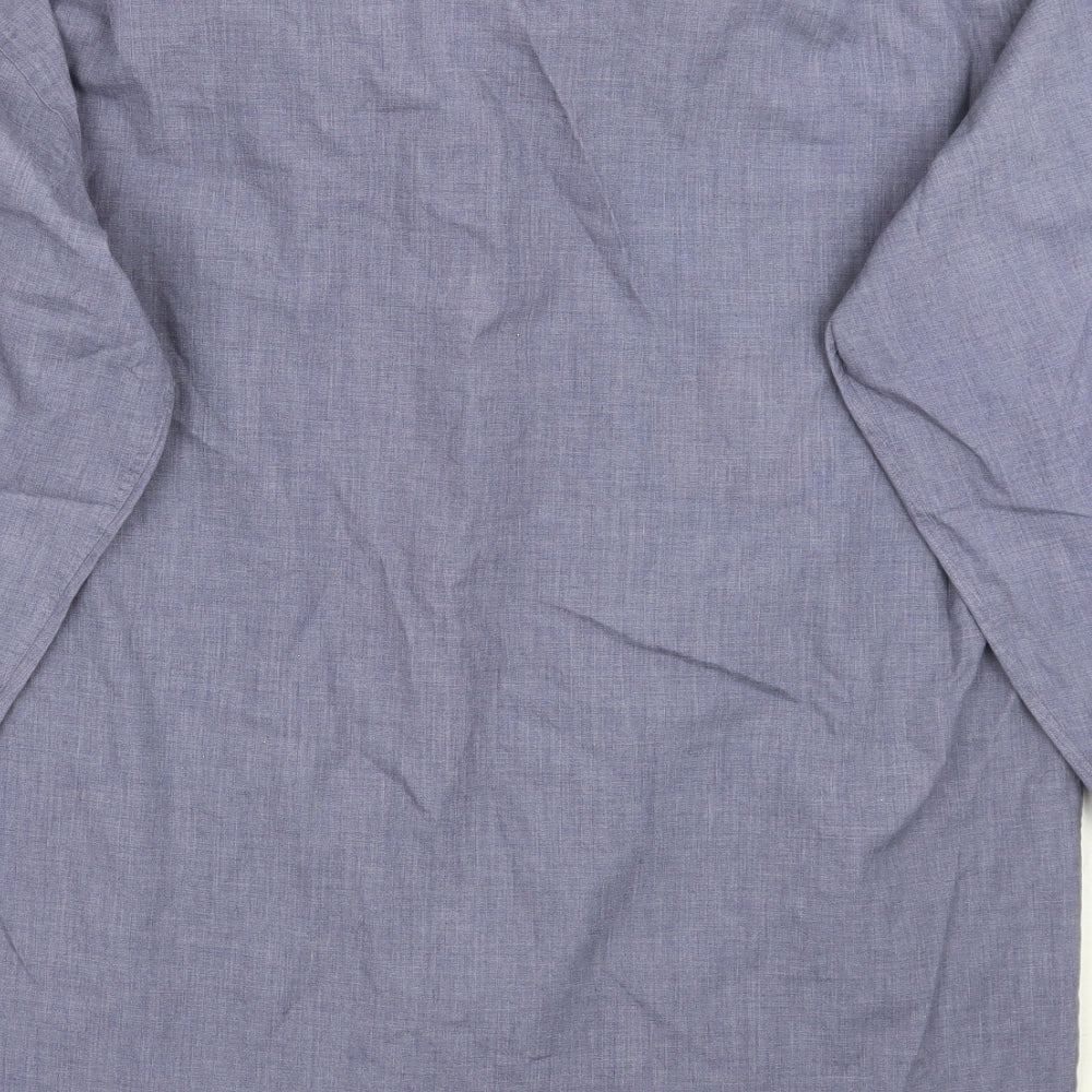 George Mens Blue    Button-Up Size 15.5
