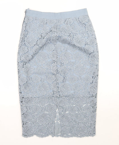 H&M Womens Blue Floral  Straight & Pencil Skirt Size 8