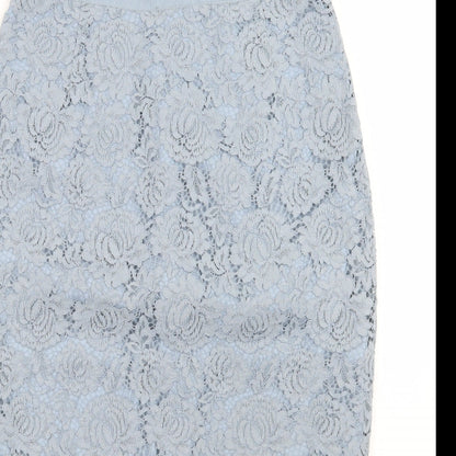 H&M Womens Blue Floral  Straight & Pencil Skirt Size 8